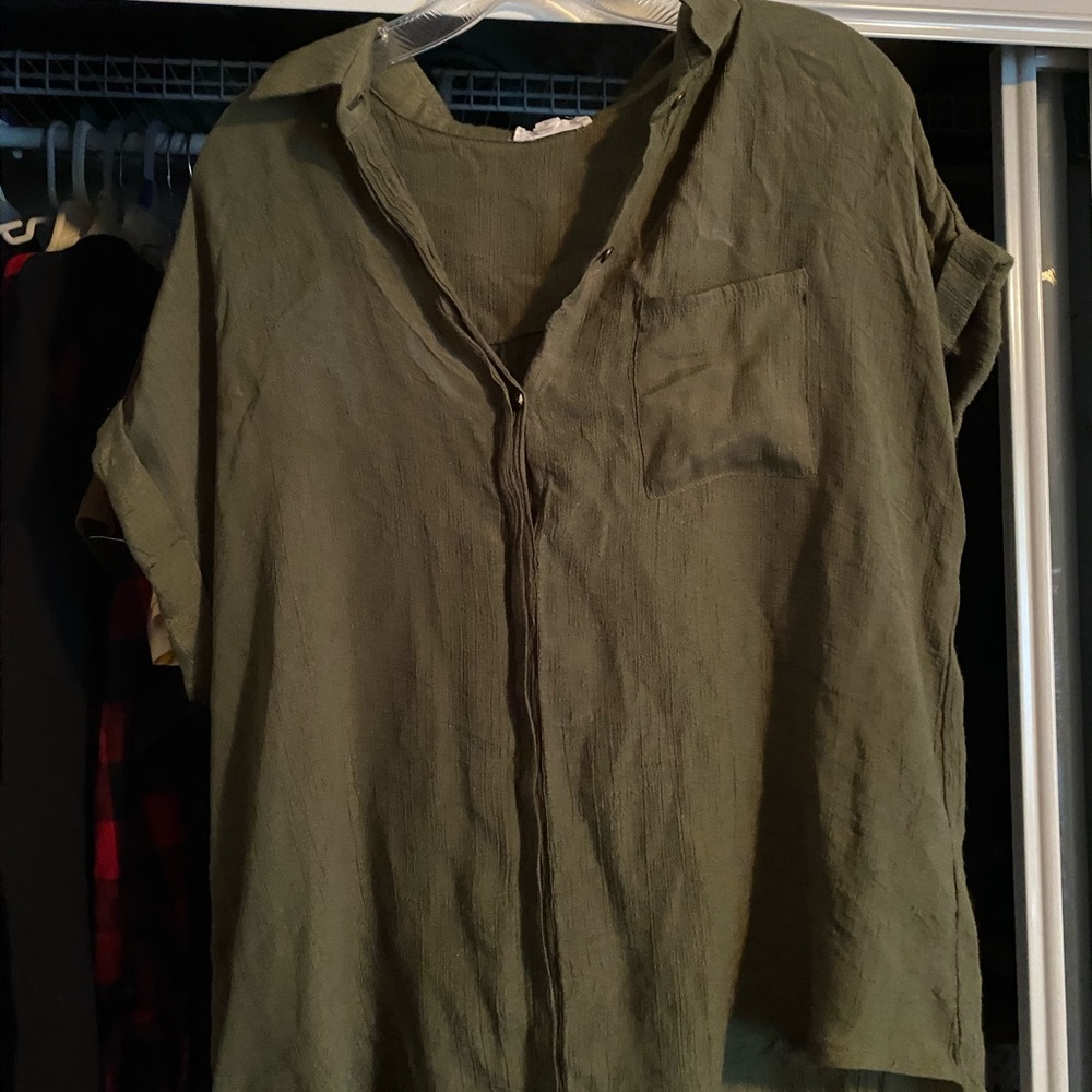 Green rayon shirt